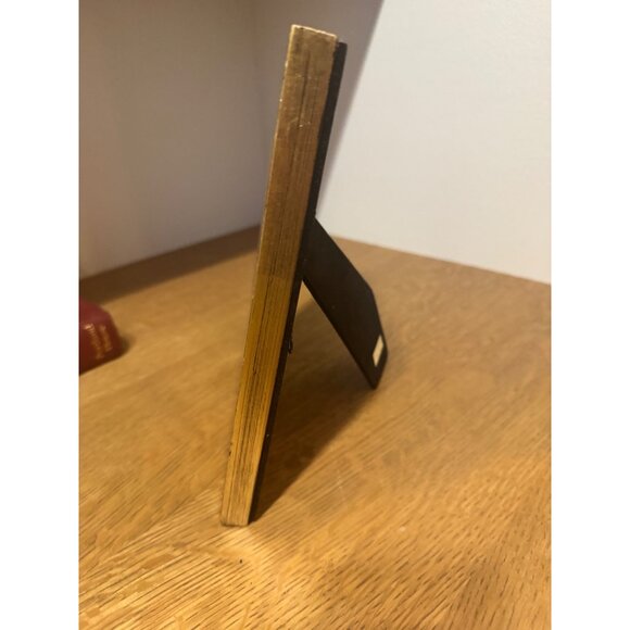 Pottery Barn Gold-Tone Wood Picture Frame With Black Velvet Back - Picture 4 of 6